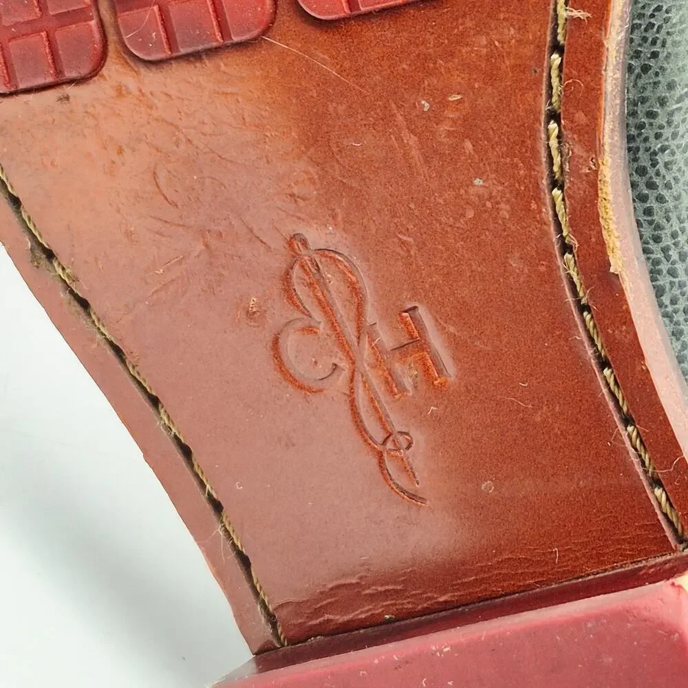 Cole Haan Air Colton Chukka Boots Gray Leather Red Laces Men's Size 10.5 MC09586